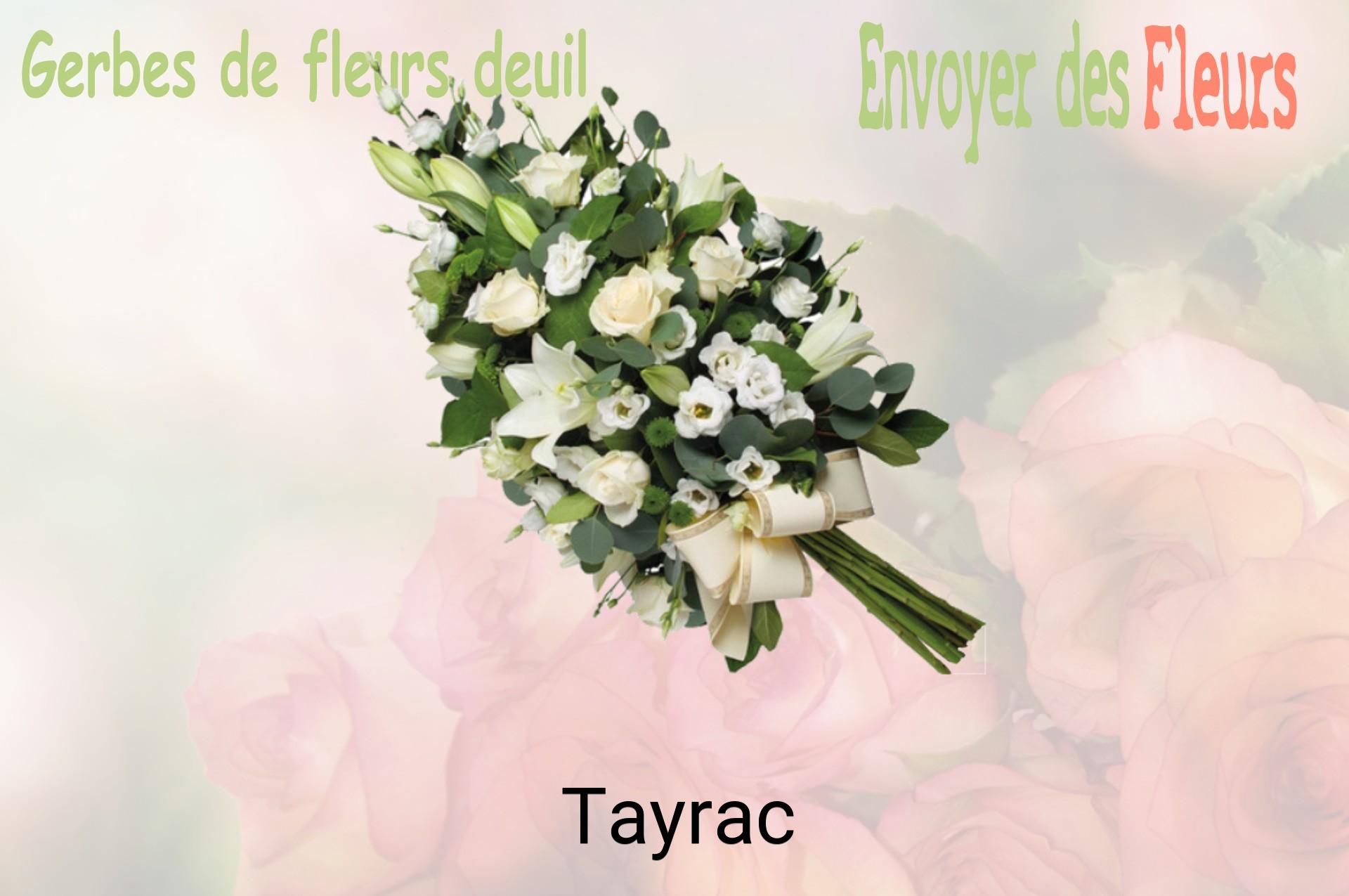 Gerbe de fleurs de deuil livrée à Tayrac
